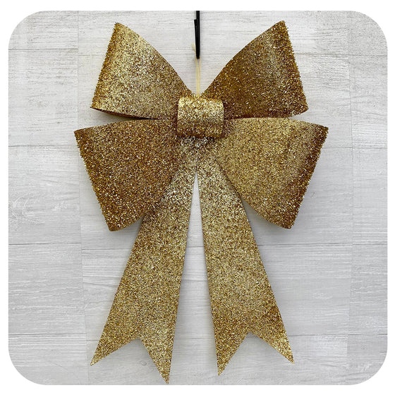Large Gold Glittery Bow