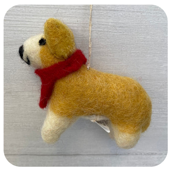 Fairtrade Corgi Ornament