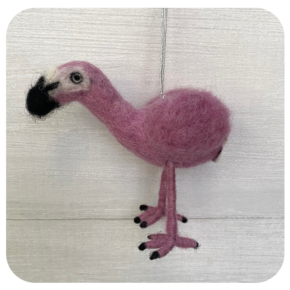 Fairtrade Felt Flamingo Ornament