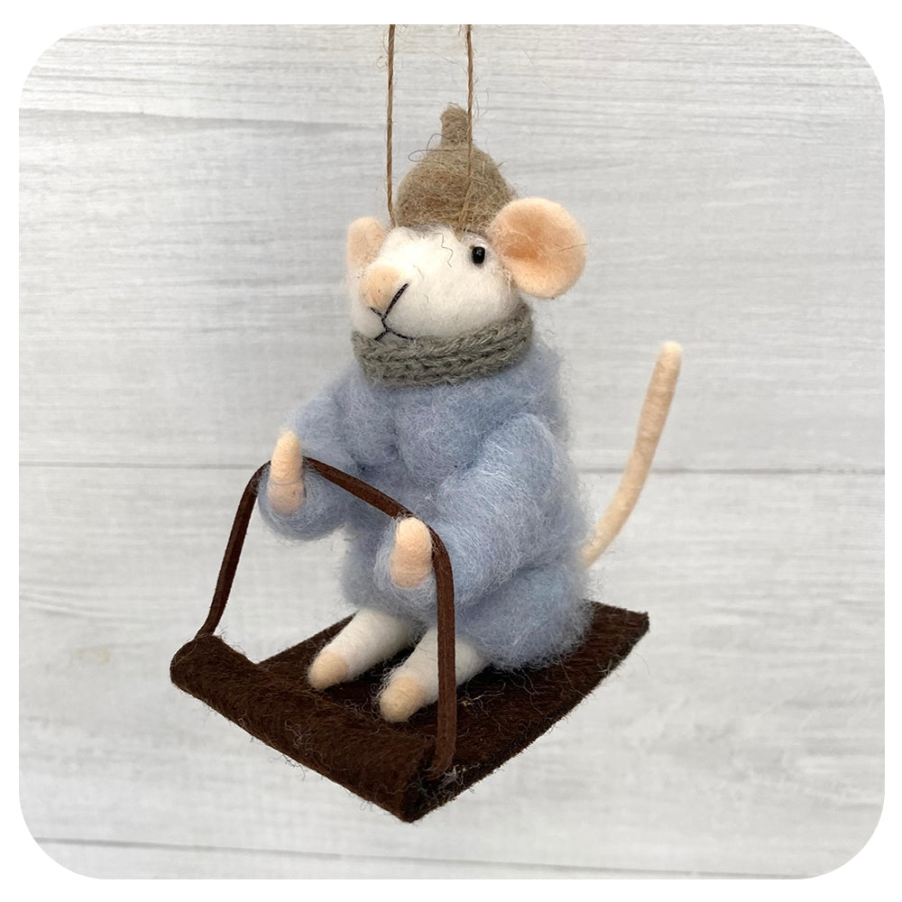 Sledding Soloman Felt Mouse