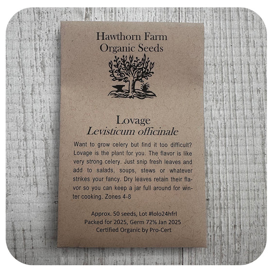 Lovage Seeds (Hawthorne Farm Organic Seeds)