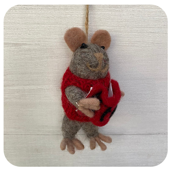 Fairtrade Grey Mouse with Book