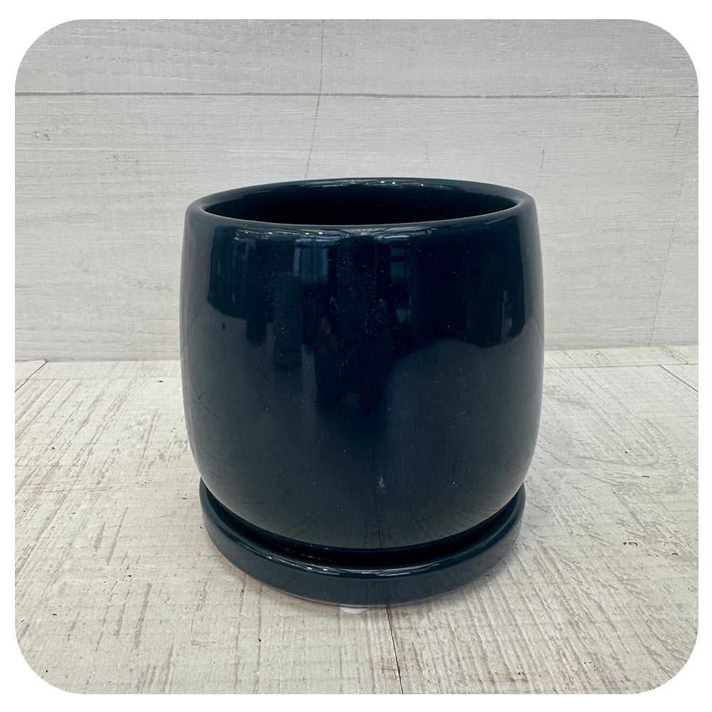 Earth Tones Pot w. Saucer