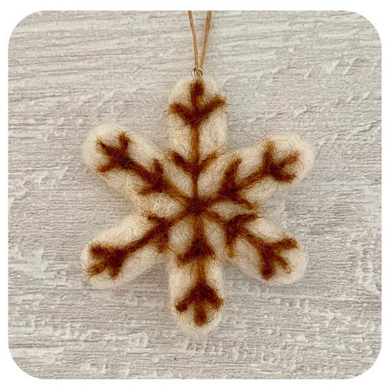 Iryna's Felted Snowflake (Hand Made/ Local)