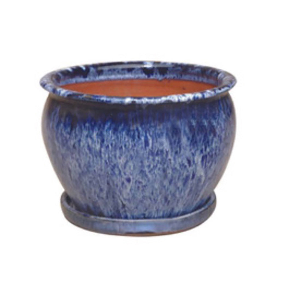 Glazed Bowl Planter w. Saucer