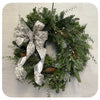 Elegant Silver Bow Wreath