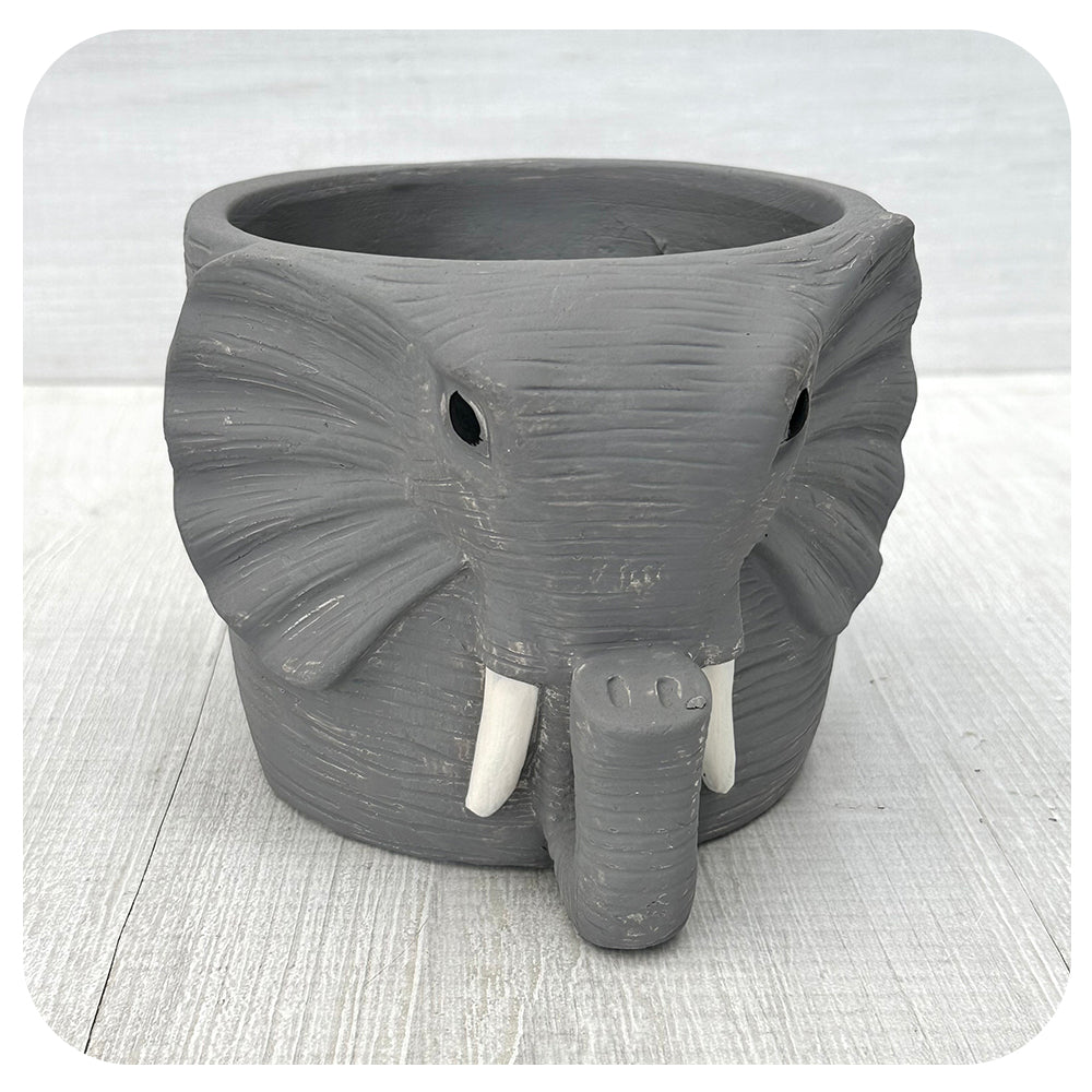 Grey Elephant Planter