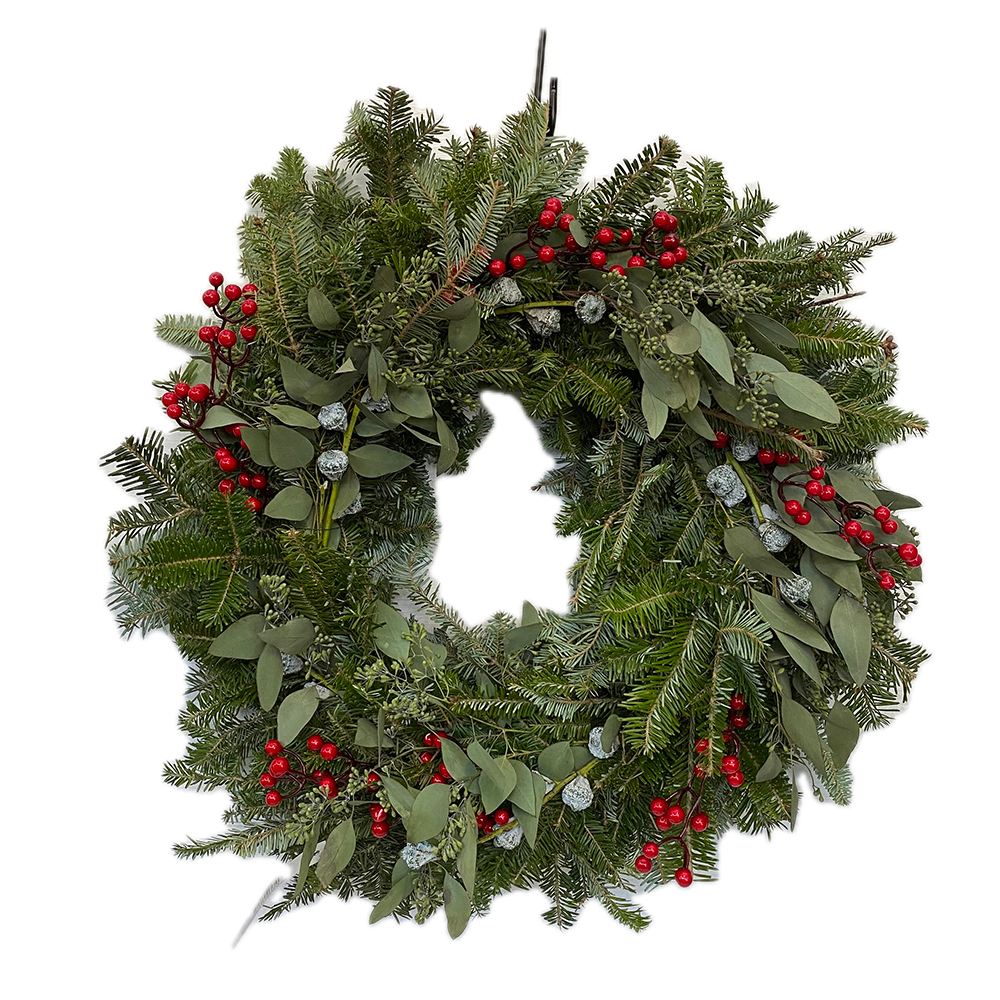 Fraser Fir,  Eucalyptus and Berry Wreath