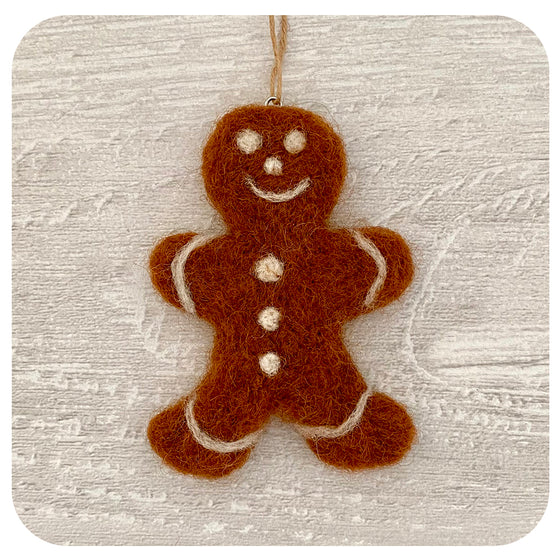 Iryna's Felted Gingerbread Man (Hand Made/ Local)