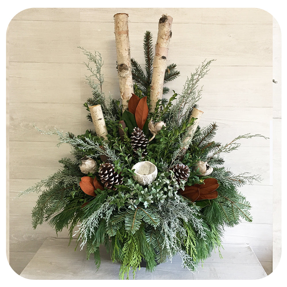 Urn - Misted Greens and Birch