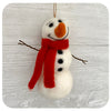 Iryna's Felted Snowman With Scarf (Hand Made/ Local)