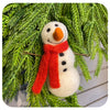 Iryna's Felted Snowman With Scarf (Hand Made/ Local)