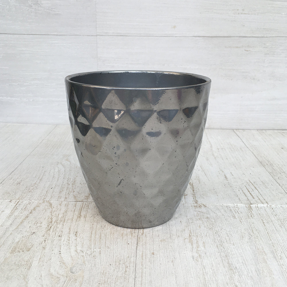 Patterned Silver Pot