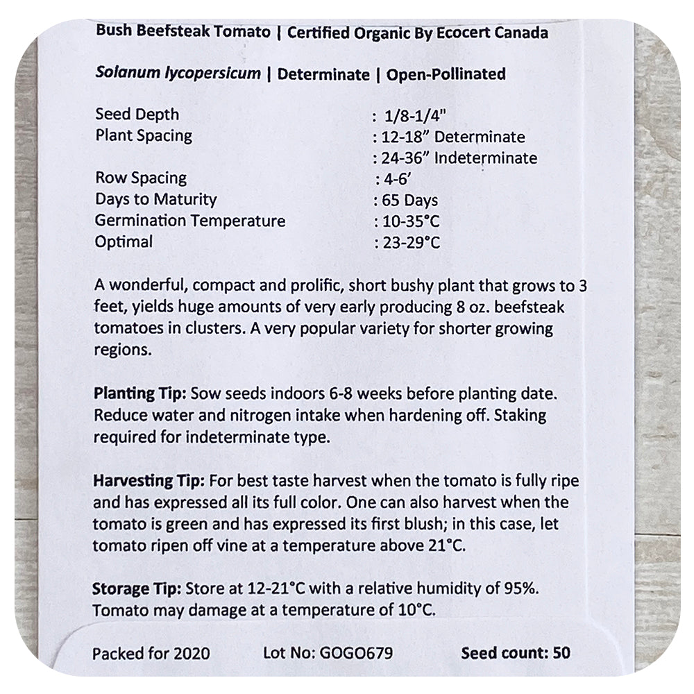 Tomato Beefsteak Seeds (Organic)