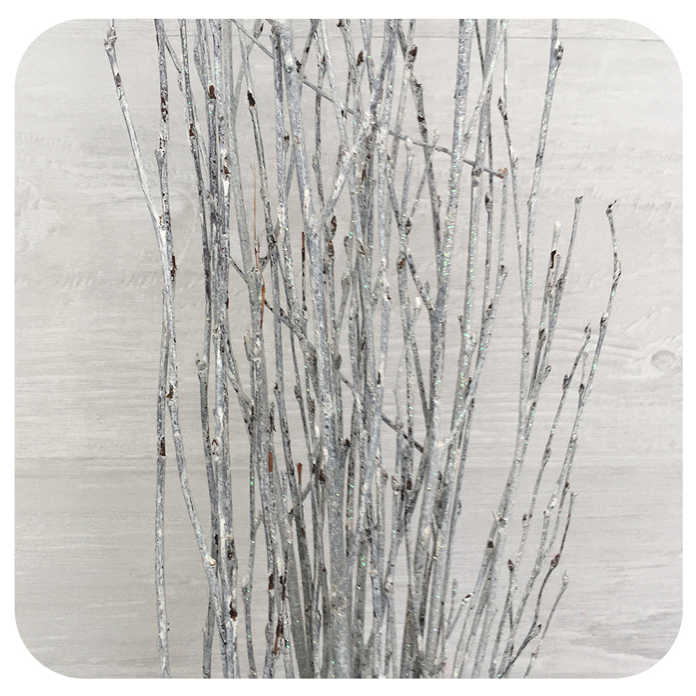 Deco Twigs - White Sparkle