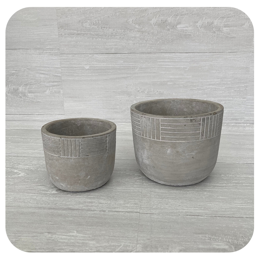 Cement Border Edge Pot