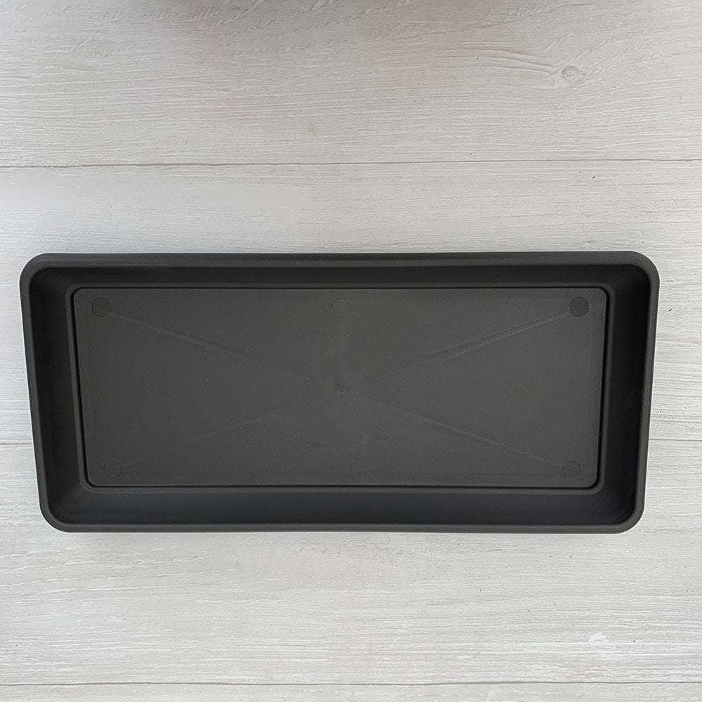 Rectangle Black Plastic Saucer