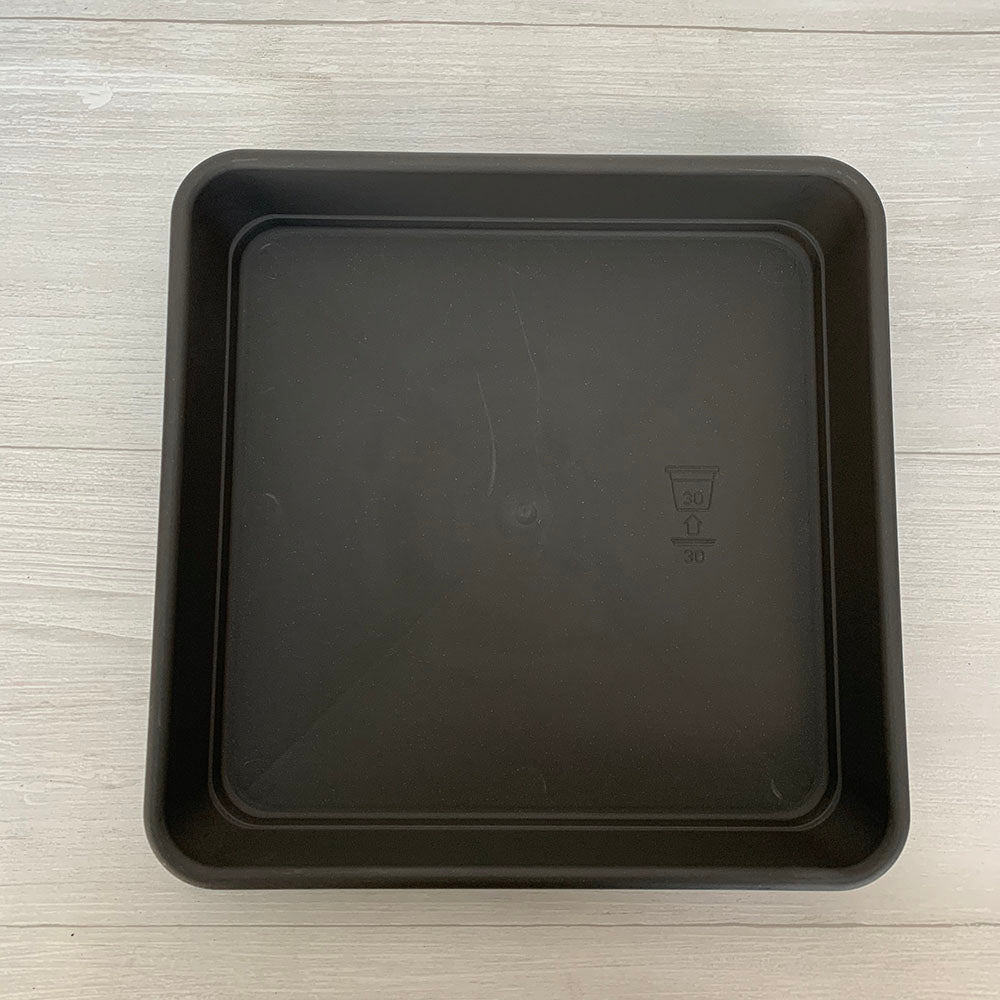 Square Black Plastic Saucer