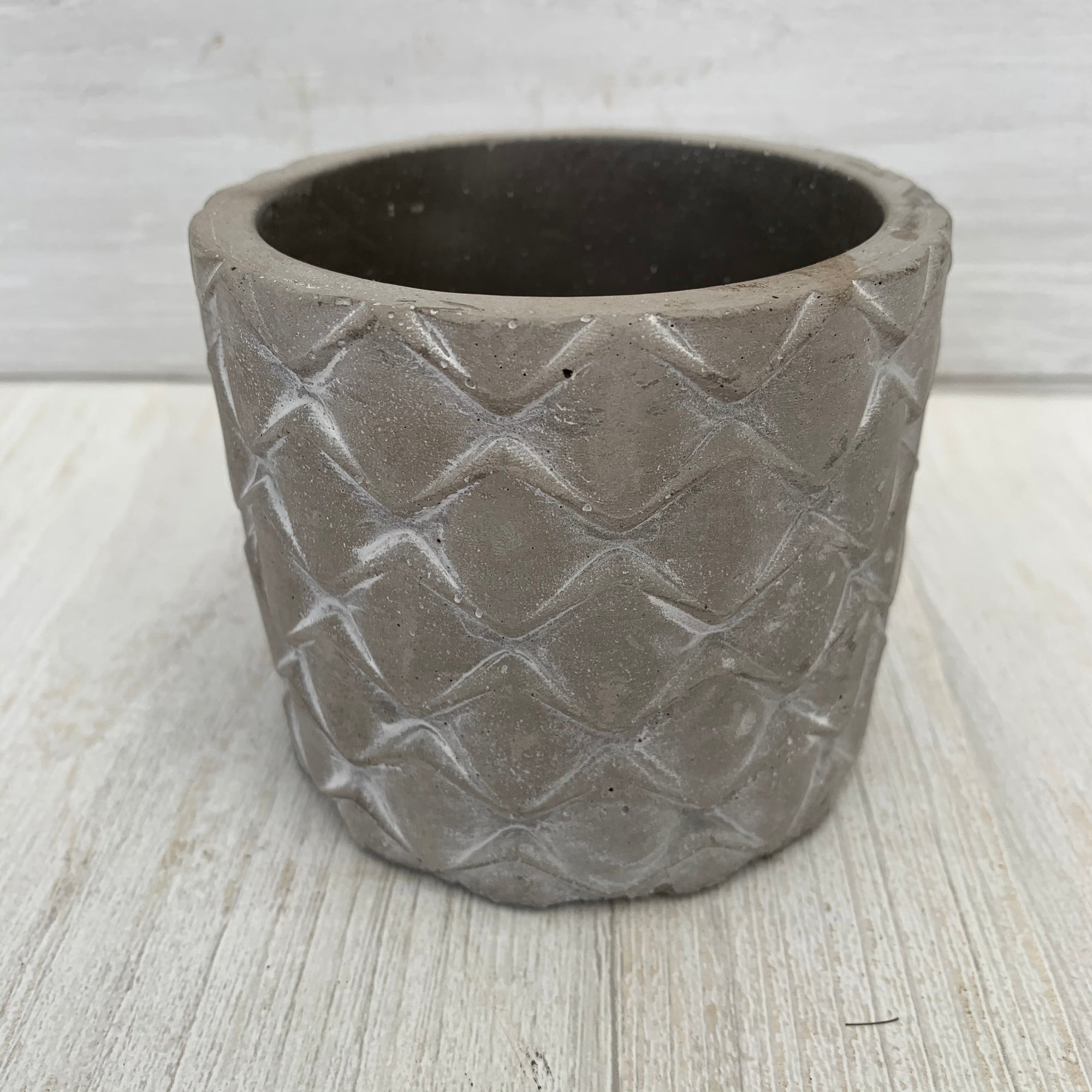 Scalloped Cement Pot