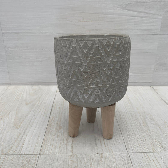 Cement Planter with Legs