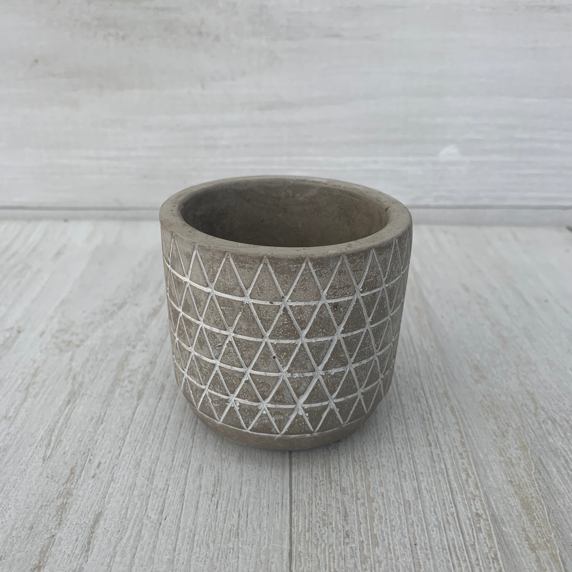 Geometric Cement Pot