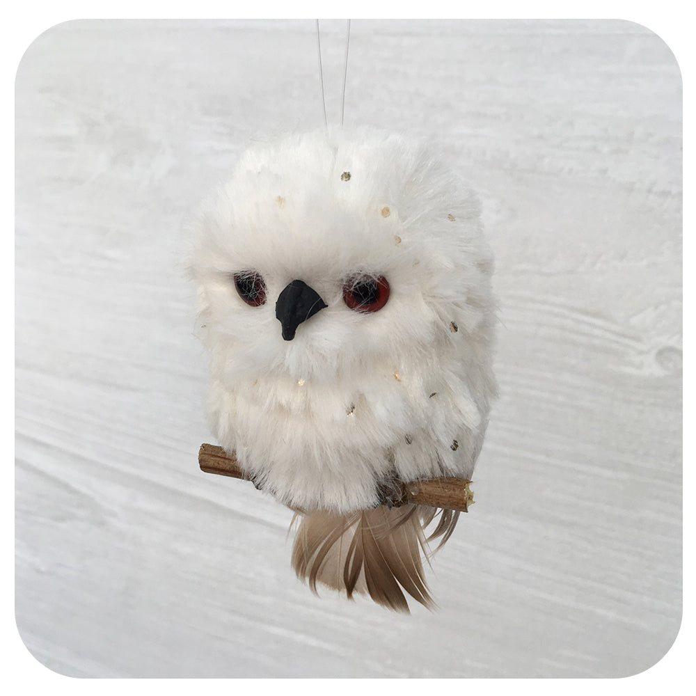 Hanging Owl with Gold Dots