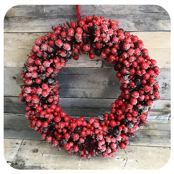 Frosted Cranberry Wreath