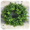 Artificial Boxwood Greens Wreath