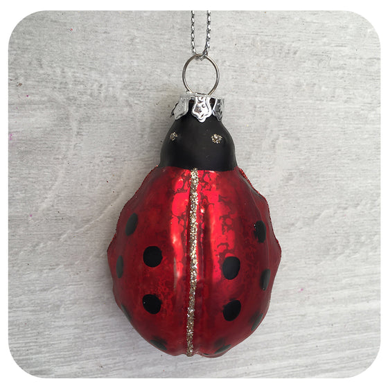 Antique Glass Ladybug