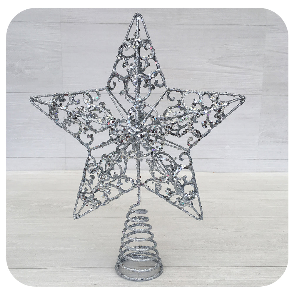 Silver Swirl Tree Topper