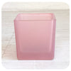 Frosted Pink Glass Cube
