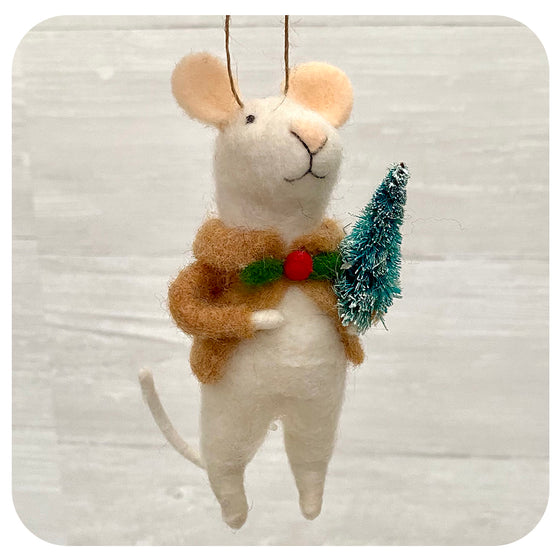 Mouse in Coat with Tree
