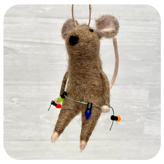 Mouse with String Lights