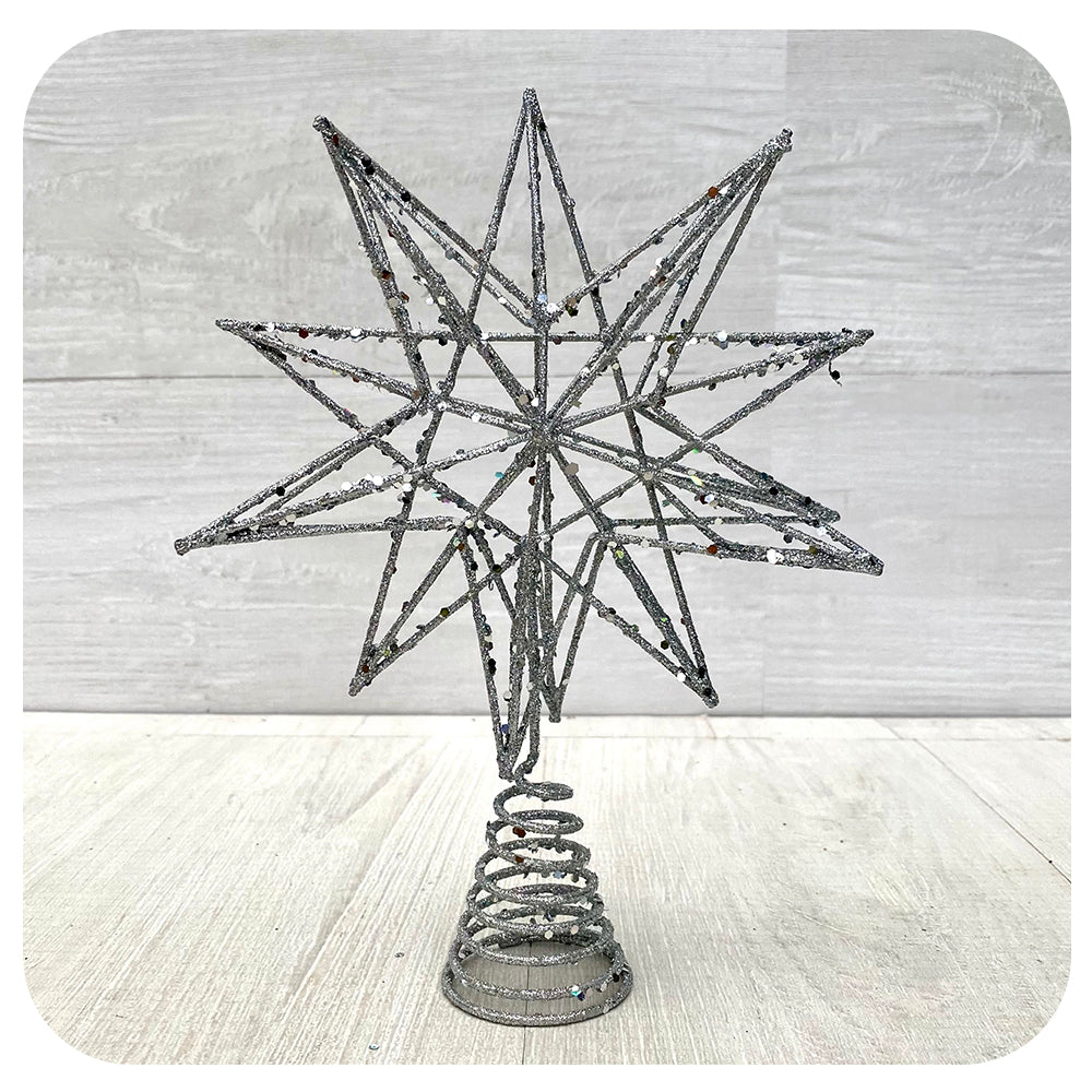Silver Star Tree Topper