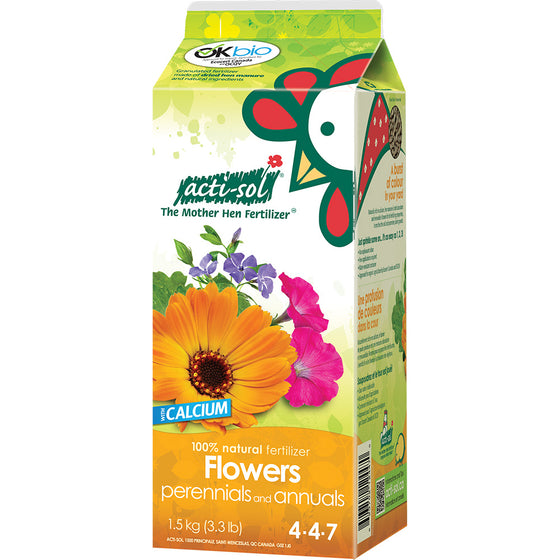 Actisol Perennial and Annual Flowers Organic Fertilizer 4-4-7