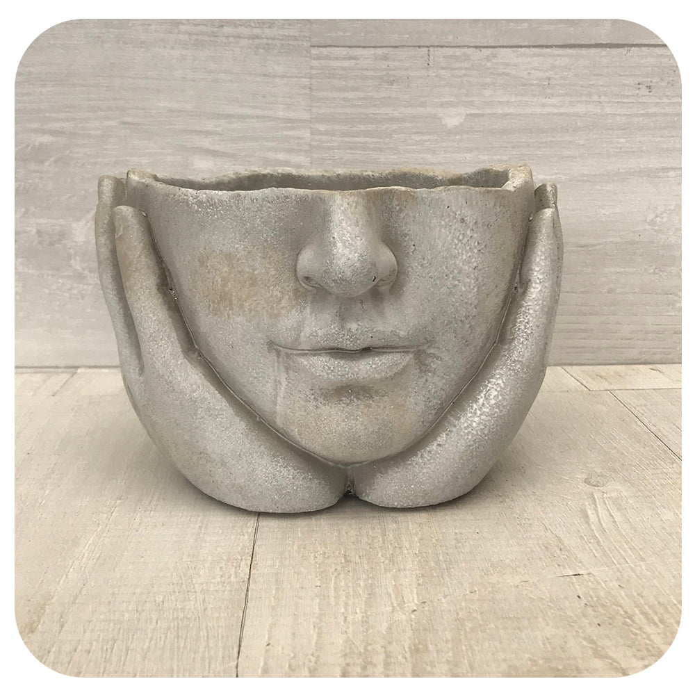 Face in Hands Ponder Planter