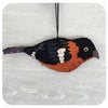 Embroidered Bird Ornaments