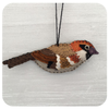 Embroidered Bird Ornaments