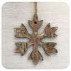 Wood Snowflake Ornament