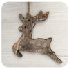Wood Reindeer Ornament