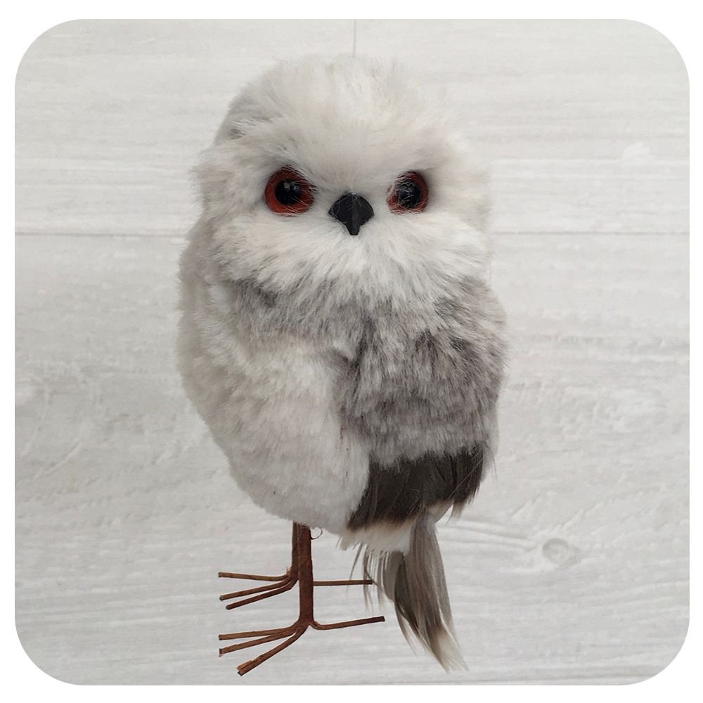 Faux Fur Owl Figurine