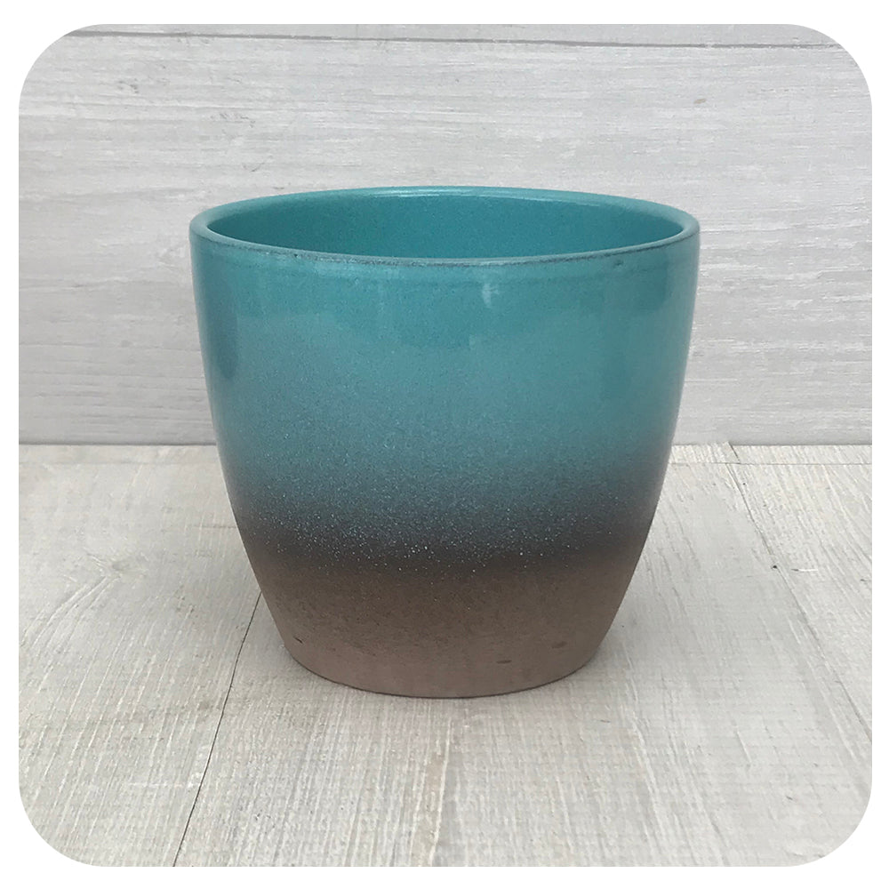 Ocean Glazed Pot