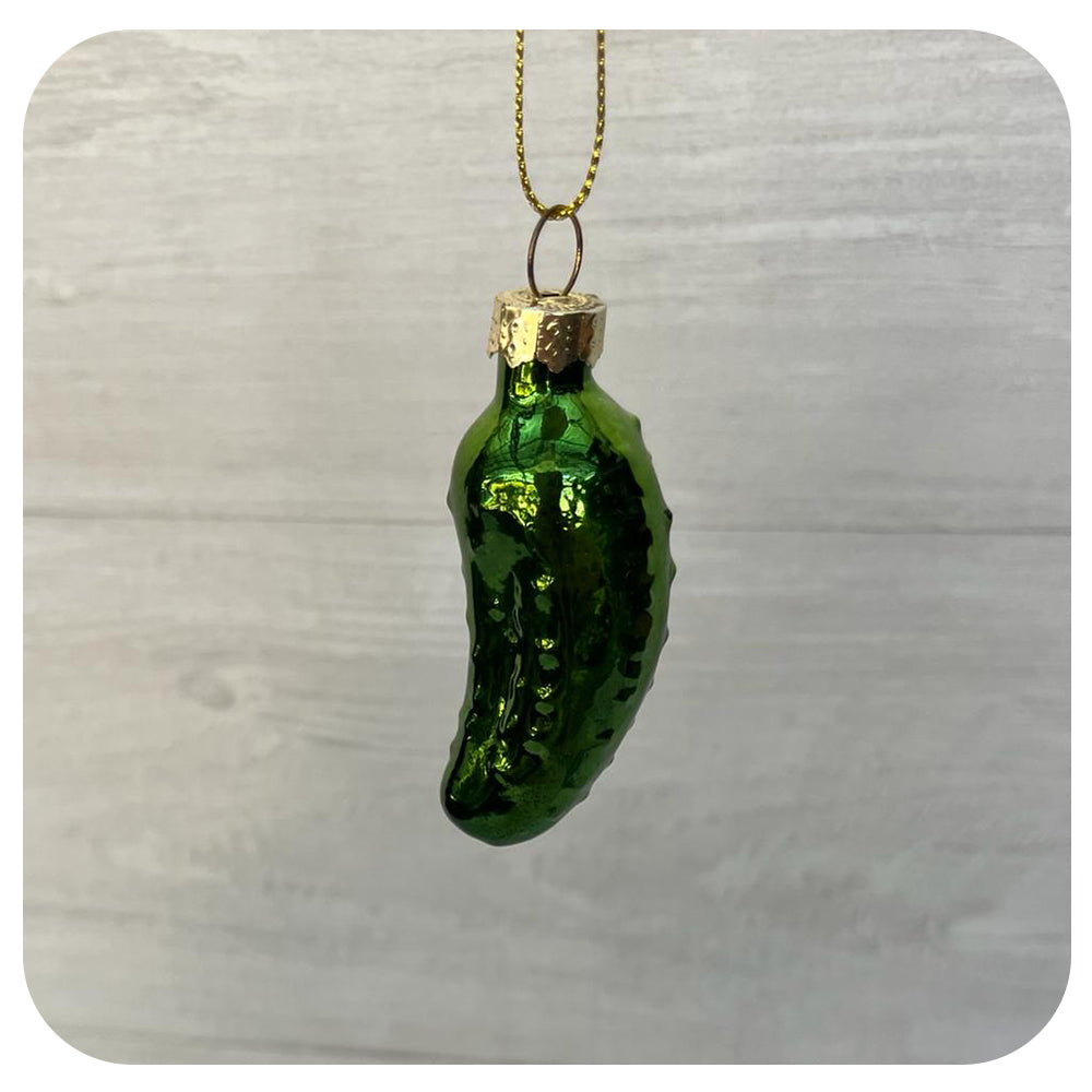 Small Glass Pickle Ornament
