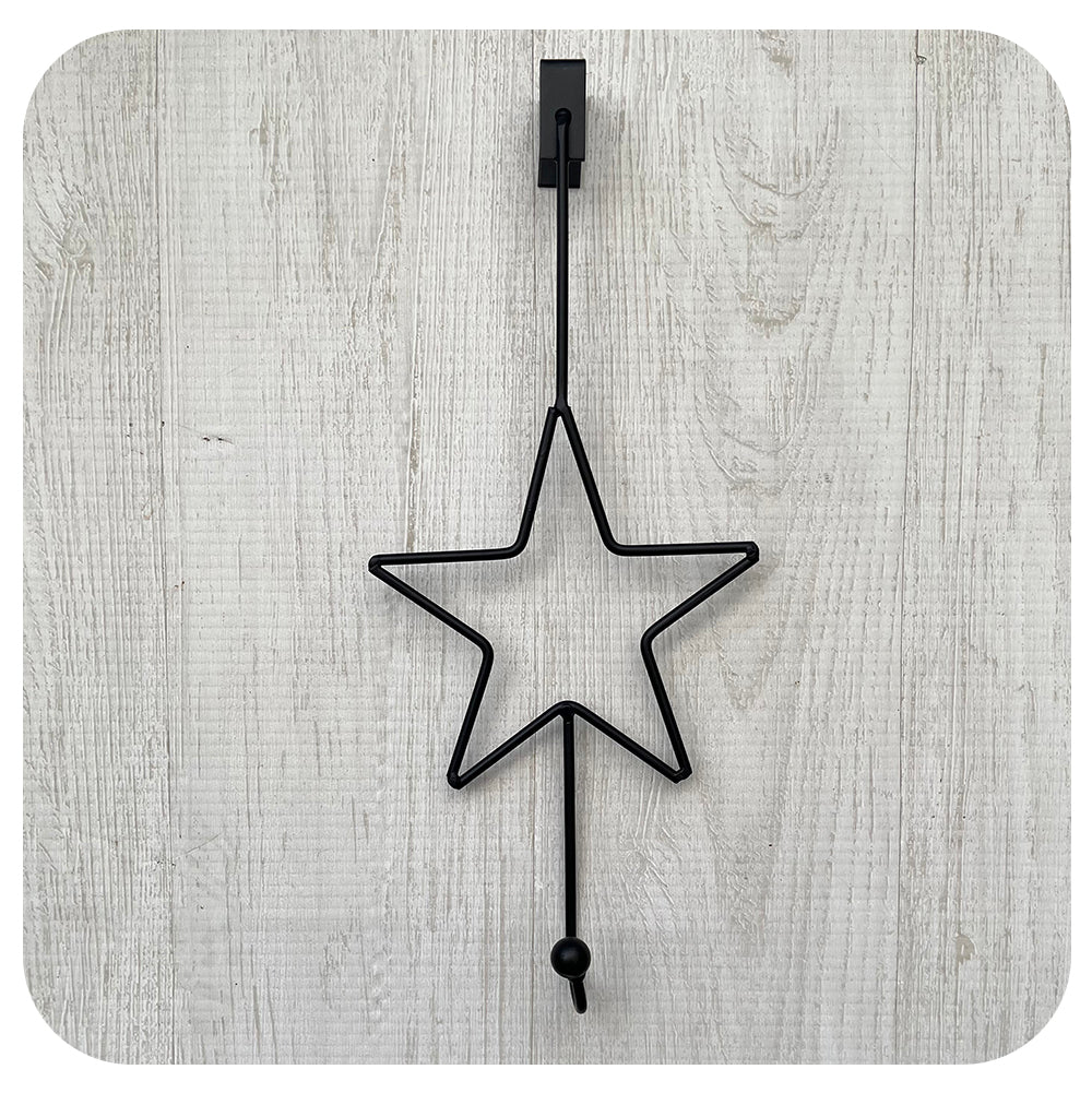 Black Iron Star Wreath Hanger