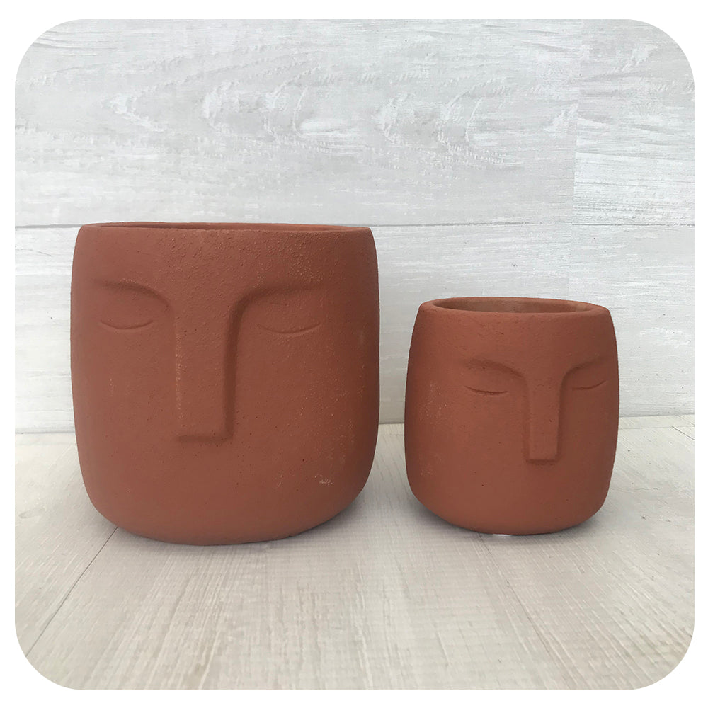 Serene Face Planter Terra Cotta