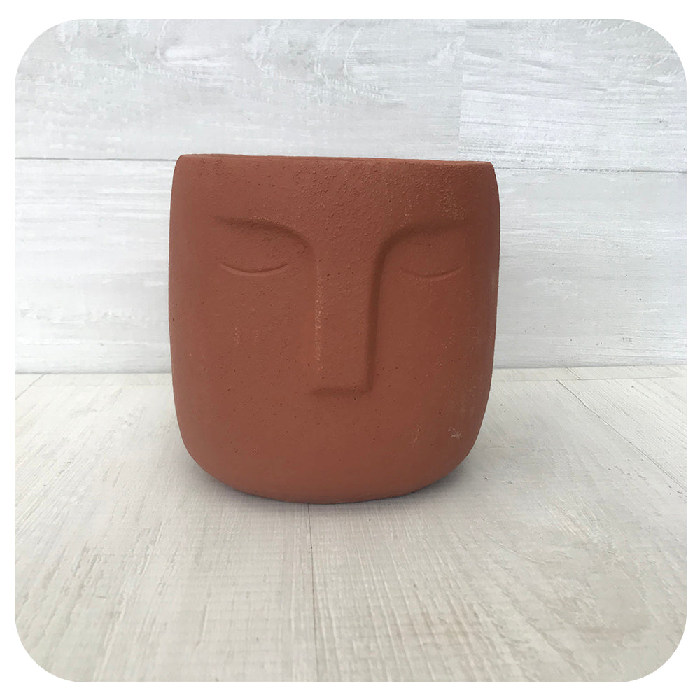 Serene Face Planter Terra Cotta