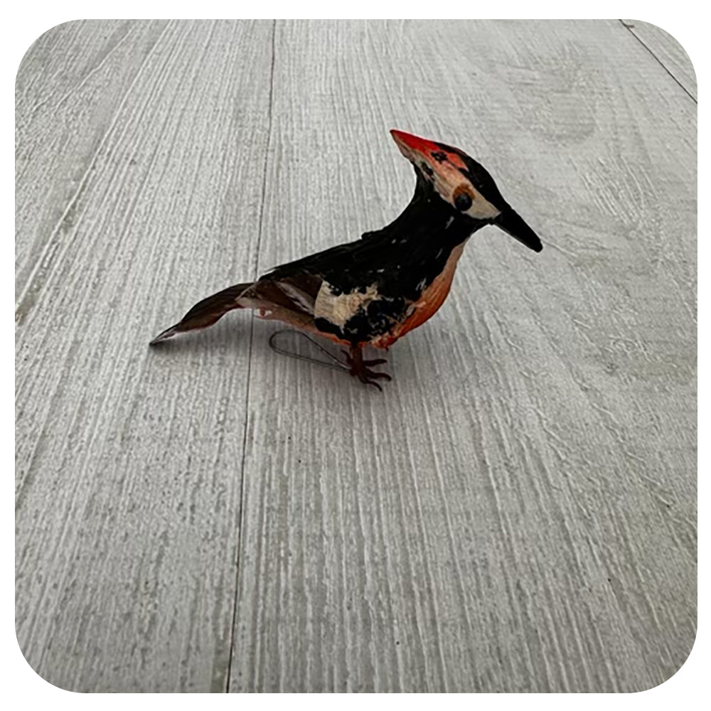 Mini Woodpecker Ornament (3")