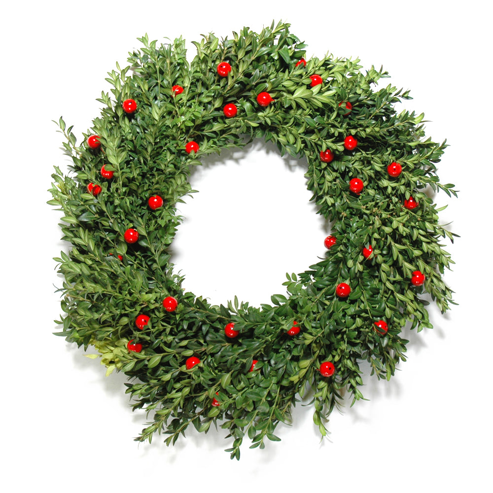 Eyeball boxwood wreath
